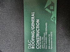 D&C Roofing General Construction logo