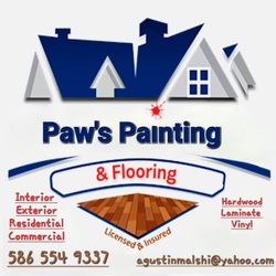 Paw's Painting & Flooring logo