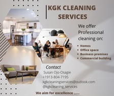 Logo for KGK Cleaning Services, LLC