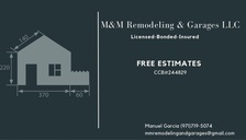 Logo for M&M Remodeling and Garages LLC