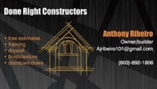 Logo for Done Right Constructors