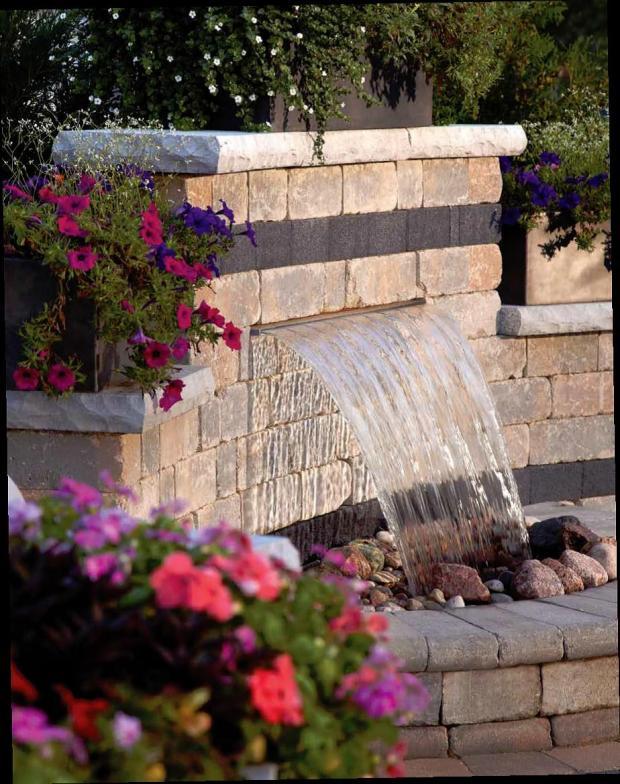 Traditional Landscape in Plainfield river rocks, green by F & F
