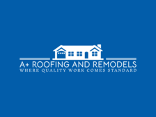 Logo for A+ Roofing and Remodels