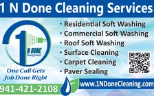 Logo for 1 N Done Cleaning Services, LLC