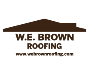 W E BROWN ROOFING logo