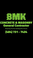 Logo for BMK Concrete, Masonry and General Contracting, LLC
