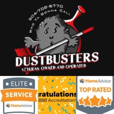 Logo for DustBusters Veteran Owned And Operated
