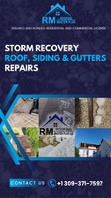 Logo for RM Roofing Masters Plus, LLC