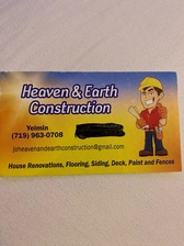Logo for Heaven and Earth Construction, LLC