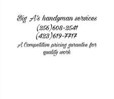 Logo for Big A's Handyman Services
