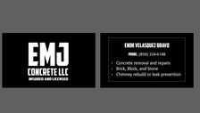 Logo for EMJ Concrete, LLC