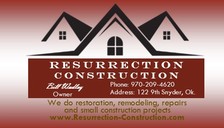 Logo for Resurrection Construction