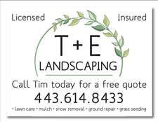 T & E Landscaping logo