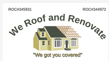 Logo for We Roof And Renovate, LLC