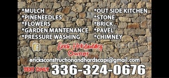 Erick's Construction and Hardscaping Services logo