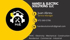 Logo for H & E Handy and Electric Solution LLC
