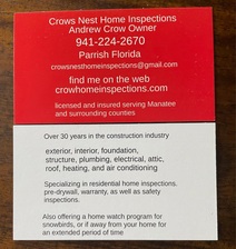 Logo for Crows Nest Home Inspections