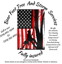 Logo for Bear Foot Tree and Storm Services