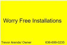 Logo for Worry Free Installations, LLC