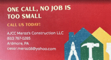 Logo for AJCC Meraz's Construction LLC