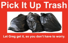Logo for Pick It Up Trash