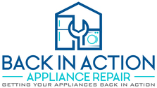 Logo for BACK IN ACTION APPLIANCE REPAIR
