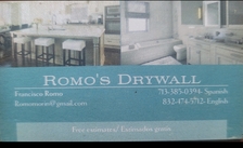 Logo for Romo's Drywall