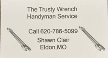 Logo for The Trusty Wrench Handyman Service LLC