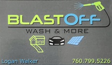 Logo for Blast Off Wash & More