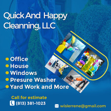 Logo for Quick and Happy Cleaning, LLC