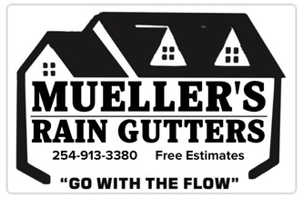 Mueller's Seamless Rain Gutters logo