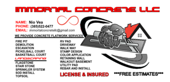 Immortal concrete LLC  logo