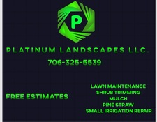 Logo for PLATINUM LANDSCAPES PC LLC