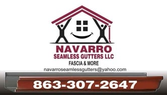 NAVARRO SEAMLESS GUTTERS logo