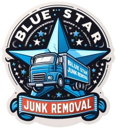 Blue star junk removal logo