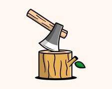 Logo for rdj tree and yard service