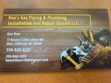 Logo for Ken's Gas Piping & Plumbing Installation and Repair Services