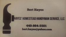 Logo for Hayes' Homestead Handyman Service, LLC