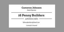 Logo for 16 Penny Builders