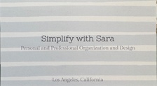 Logo for Simplify with Sara