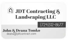 Logo for JDT Contracting and Landscaping LLC