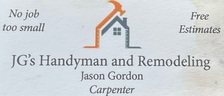 Logo for JG’s Handyman and Remodeling