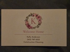 Logo for Welcome Home Construction Cleaning