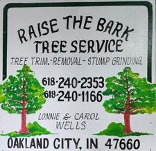 Logo for Raise the Bark Tree Service