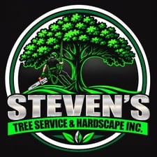 Logo for Steven's Tree Service and Hardscape Inc