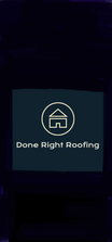 Logo for Done Right Roofing