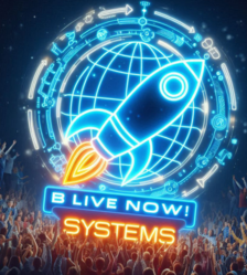 B Live Now! Systems logo