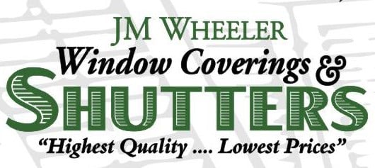 Logo for J.M. Wheeler Window Coverings & Shutters