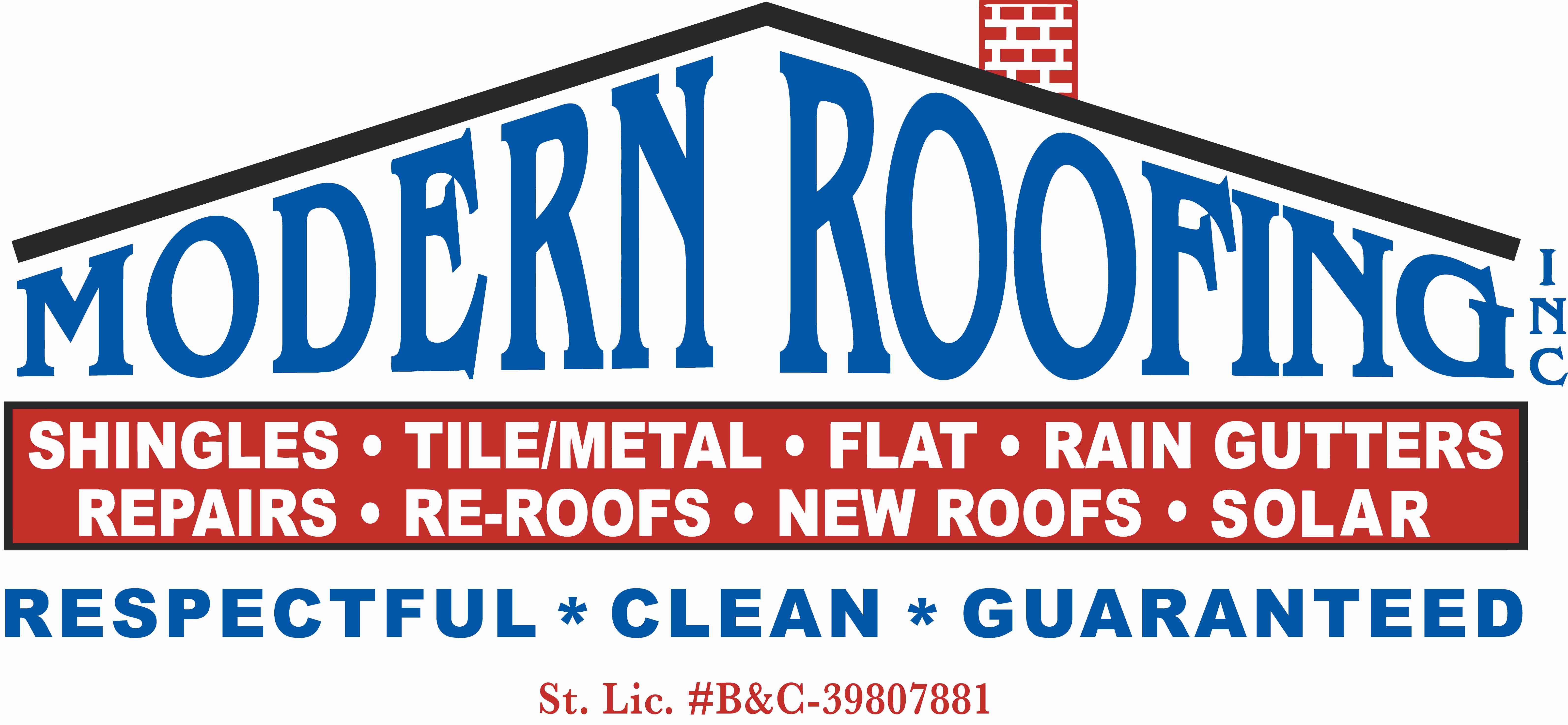 Logo for Modern Roofing Inc