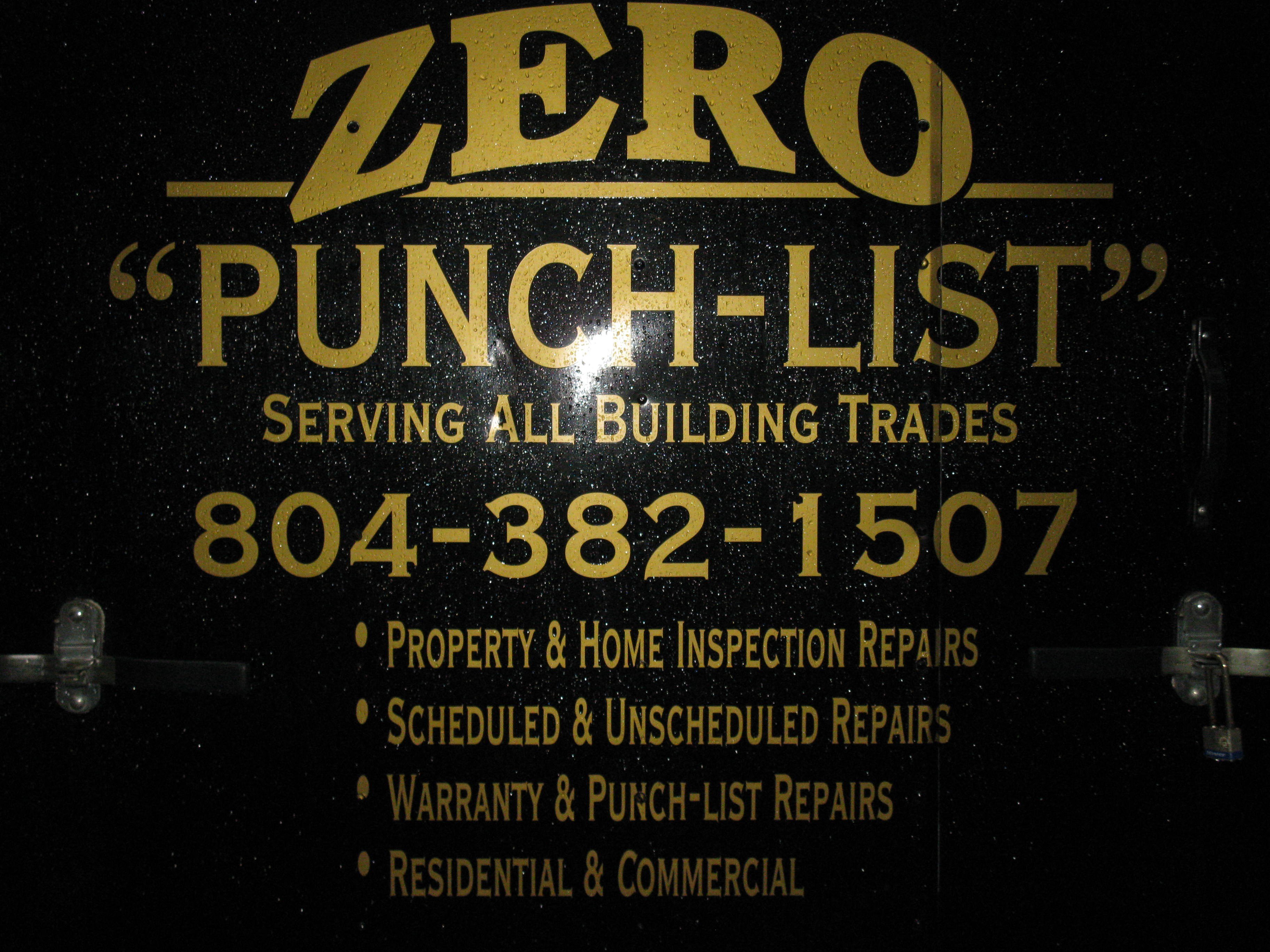 Logo for Zero Punch-List LLC